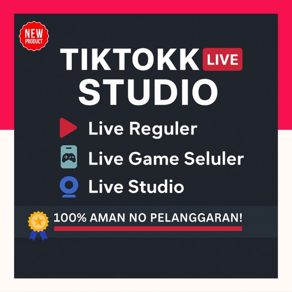 Akun Tiktok Siap Live Studio dan Live Gaming 24 Jam Non Stop | No Pelanggaran | Bisa Live Studio