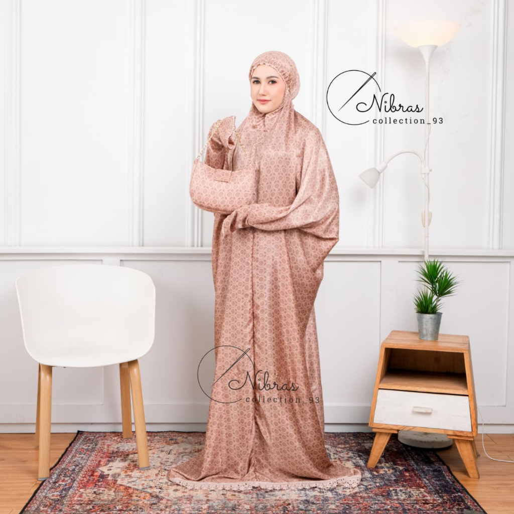 Mukena Dewasa Terusan Santorini Silk Premium Mewah