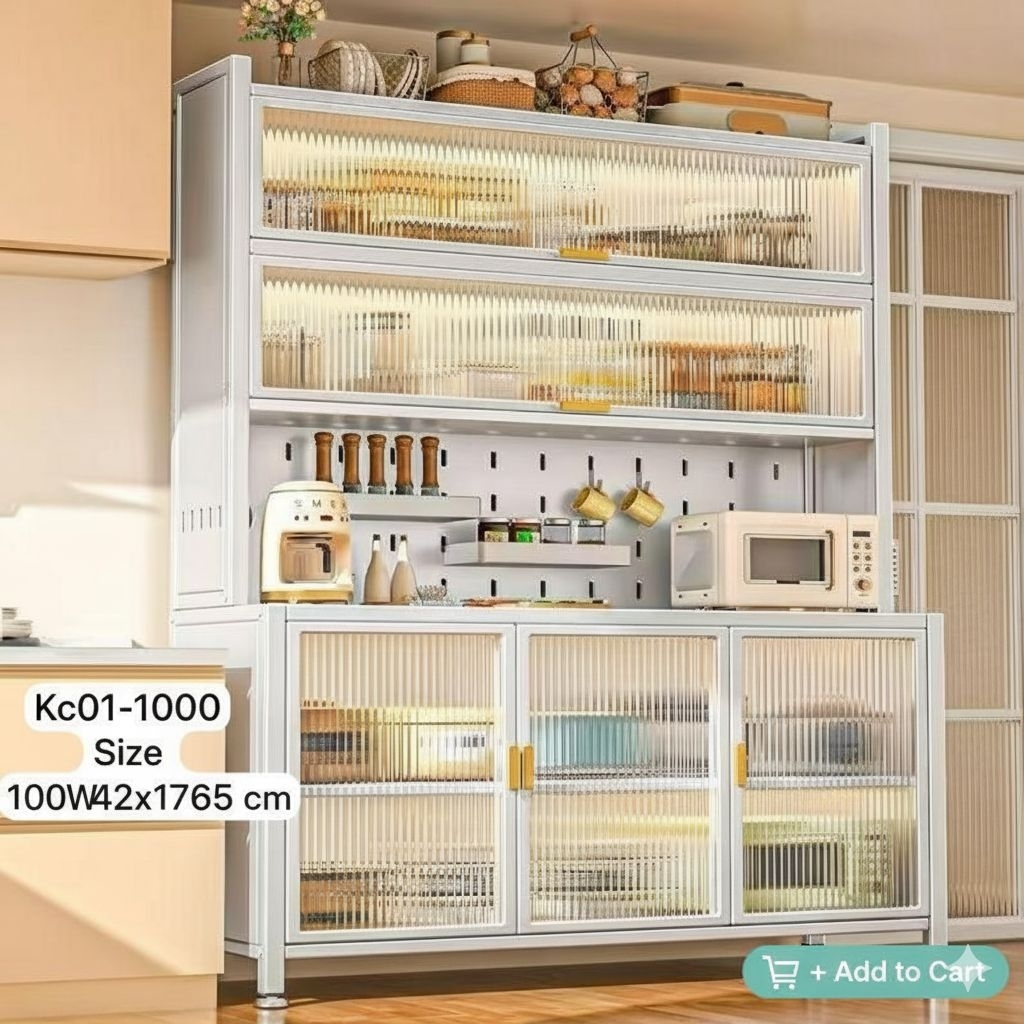 Rak Dapur Besi Import - Rak Serbaguna dapur - Full Besi - Awet & Kokoh - Lemari Penyimpanan