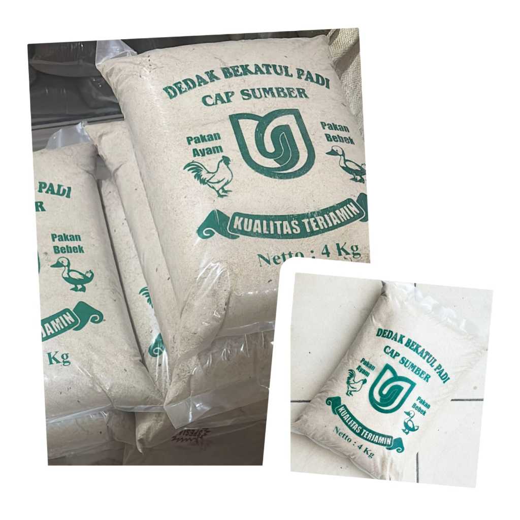 DEDAK BEKATUL 4 KG DAN SEKAM GILING 4 KG