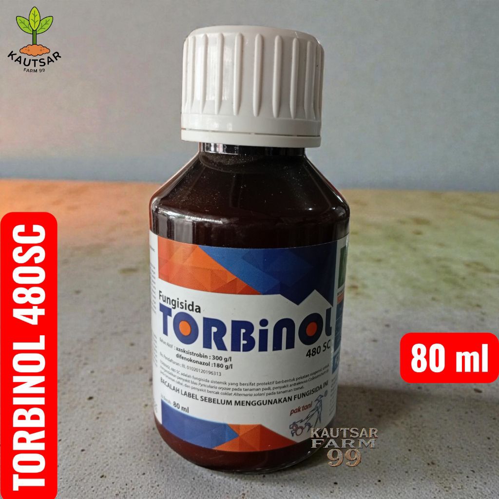 Fungisida dan pestisida torbinol 480SC 80 ml untuk tanaman Padi Cabai dan Tomat