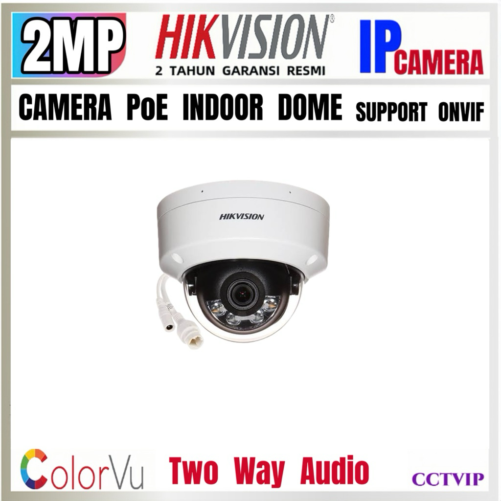 CCTV  CAMERA  IP  POE  HIKVISION  2MP  COLORVU  TWO  WAY  AUDIO