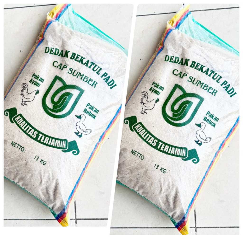 DEDAK BEKATUL 13 KG DAN SEKAM GILING 13 KG