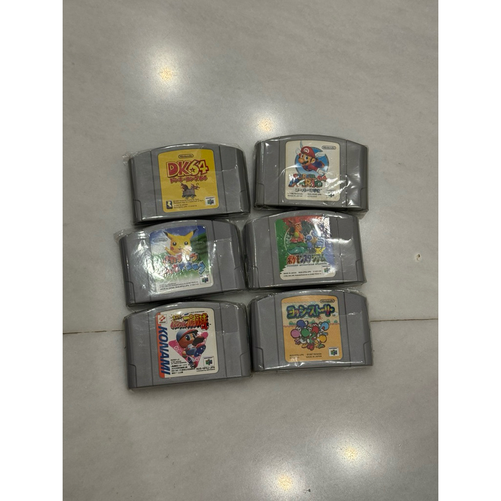 Nintendo 64 Game Original Japan Pokemon Stadium Yoshi's Story Donkey Kong 64 Jikkyou Powerful Pro Ya