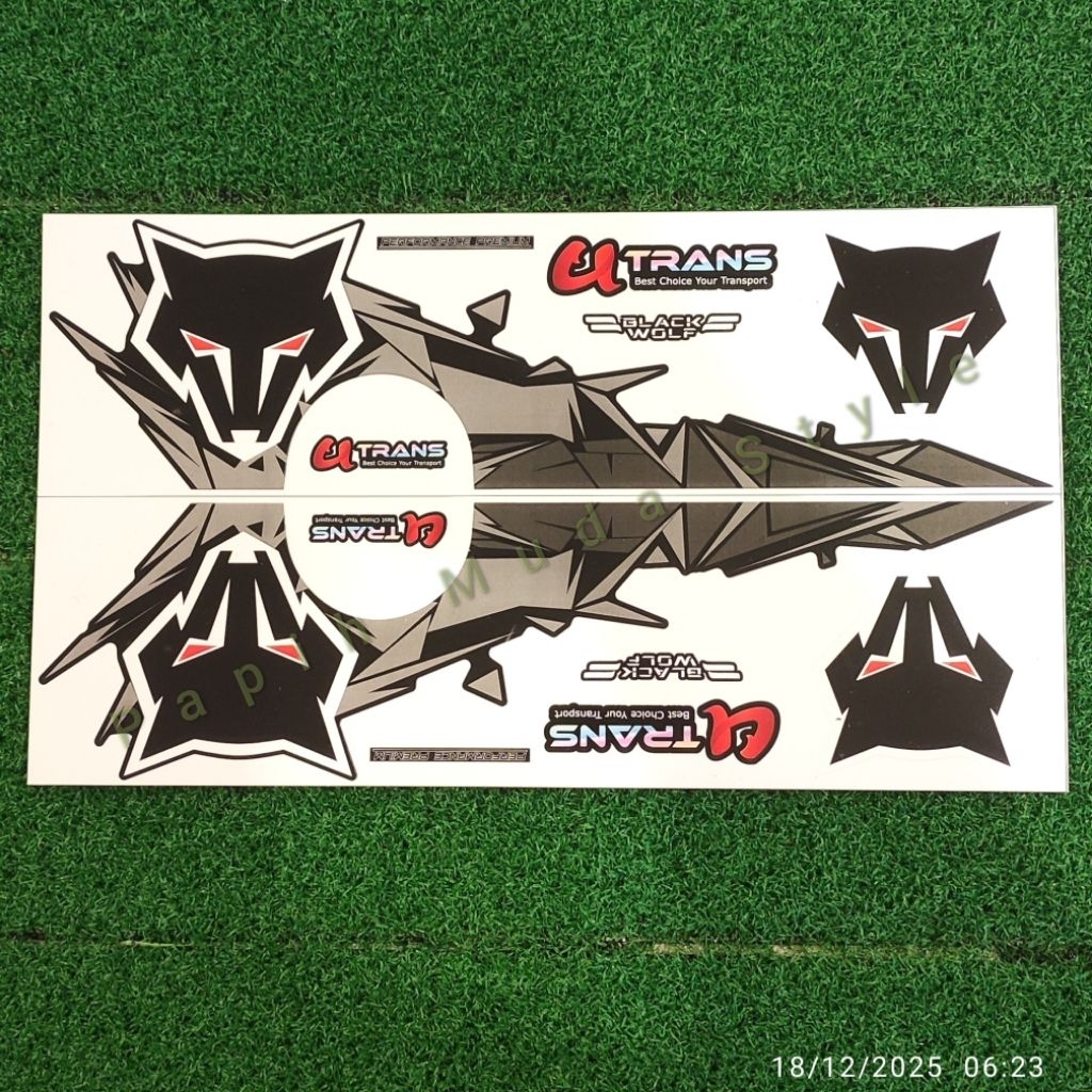 Stiker livery Black wolf miniatur bus RKC/Stiker livery U Trans/ Stiker livery terbaru / Stiker live