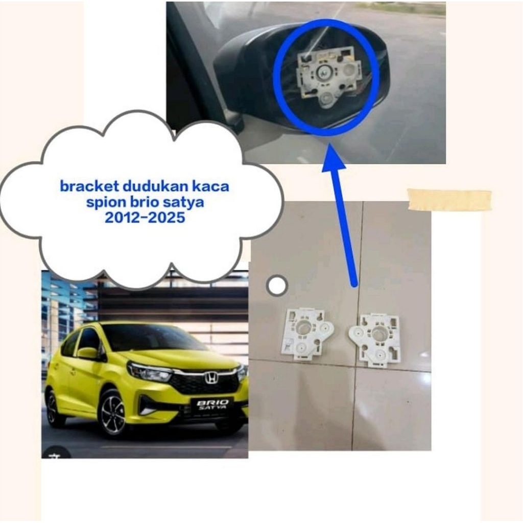 Bracket Dudukan Kaca Spion Honda Brio Satya 2012-2025 harga satuan original