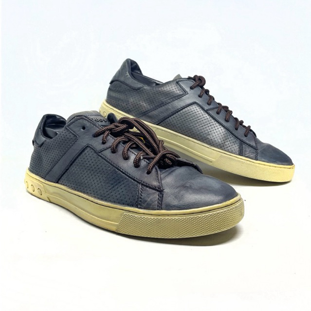 TODS Italy sepatu Kasual Mewah Kulit Pria Size 41