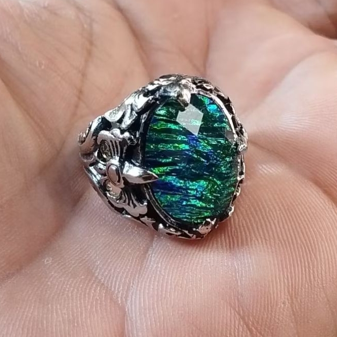 Batu cinci wisanggeni hijau RS /gren fire opal /api hijau