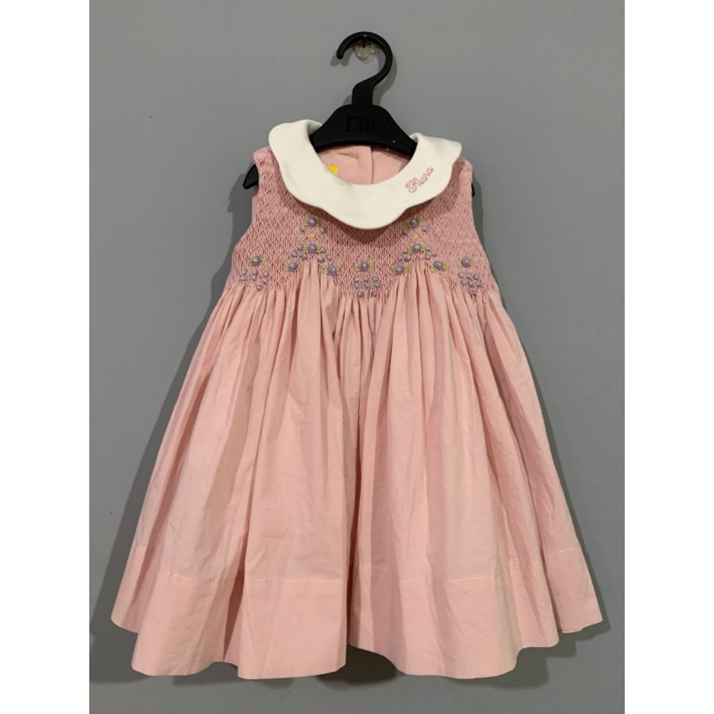 Like New Lespetits Pink Smocked Dress