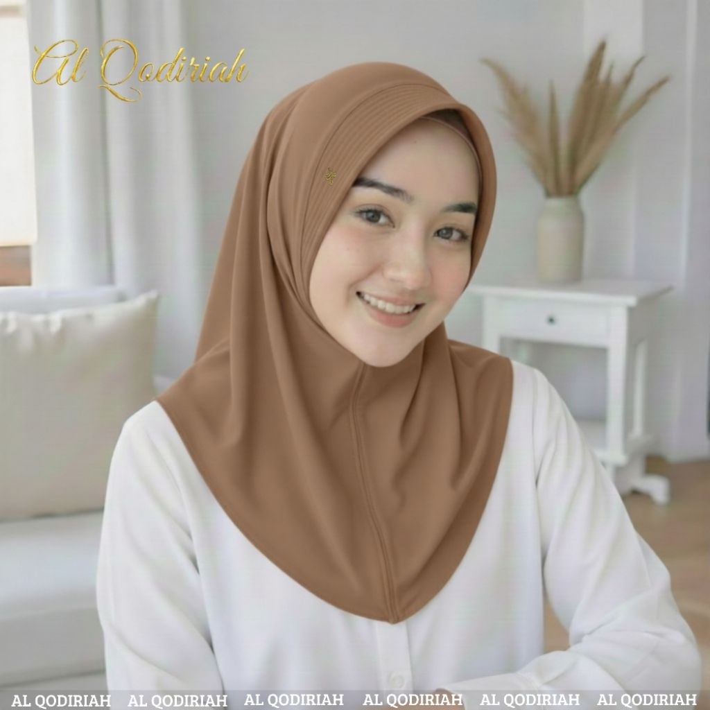 Hijab Instan Bergo Jersey Polos Size S – Al Qodiriah | Nyaman Adem & Fit Wajah