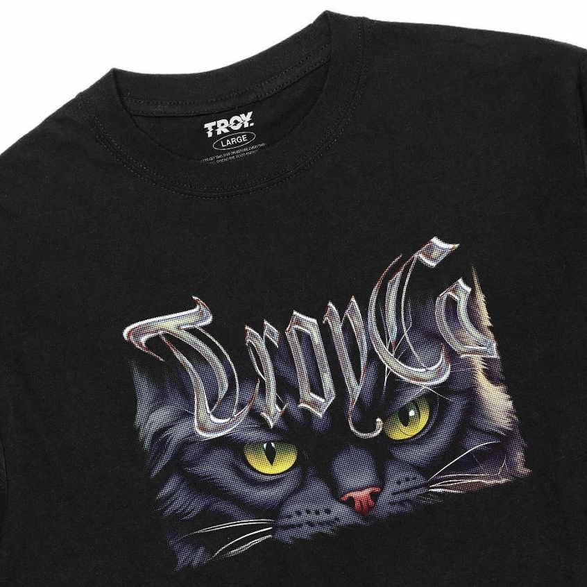 Troy Company Longsleeve Tshirt Black Shadow Cat - Kaos Hitam Lengan Panjang LSD 2436