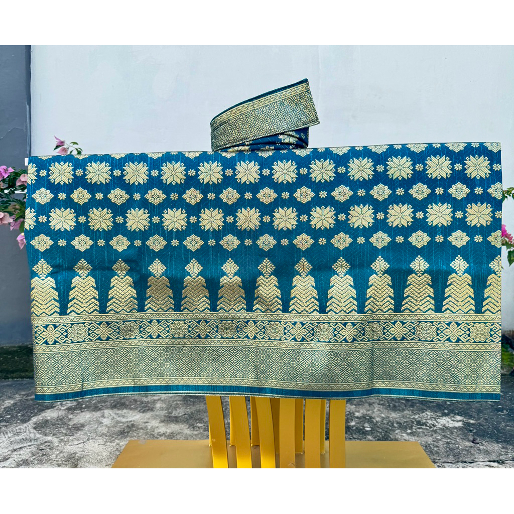 SET TANJAK DAN KAIN SONGKET KHAS MELAYU KUALITAS PREMIUM BUDAK MELAYU RIAU