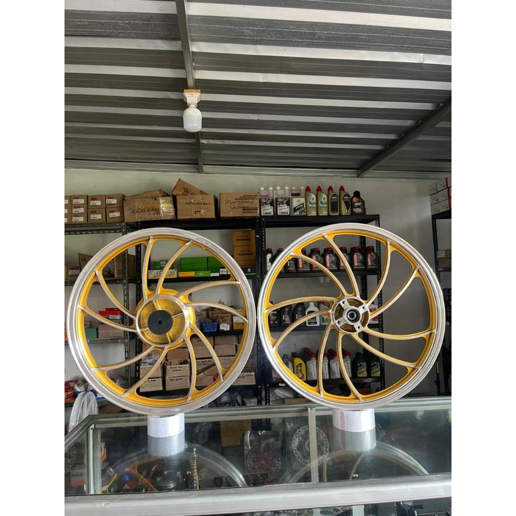 Vossi Rossi Vortex Velg Ring 18 Gold Pair