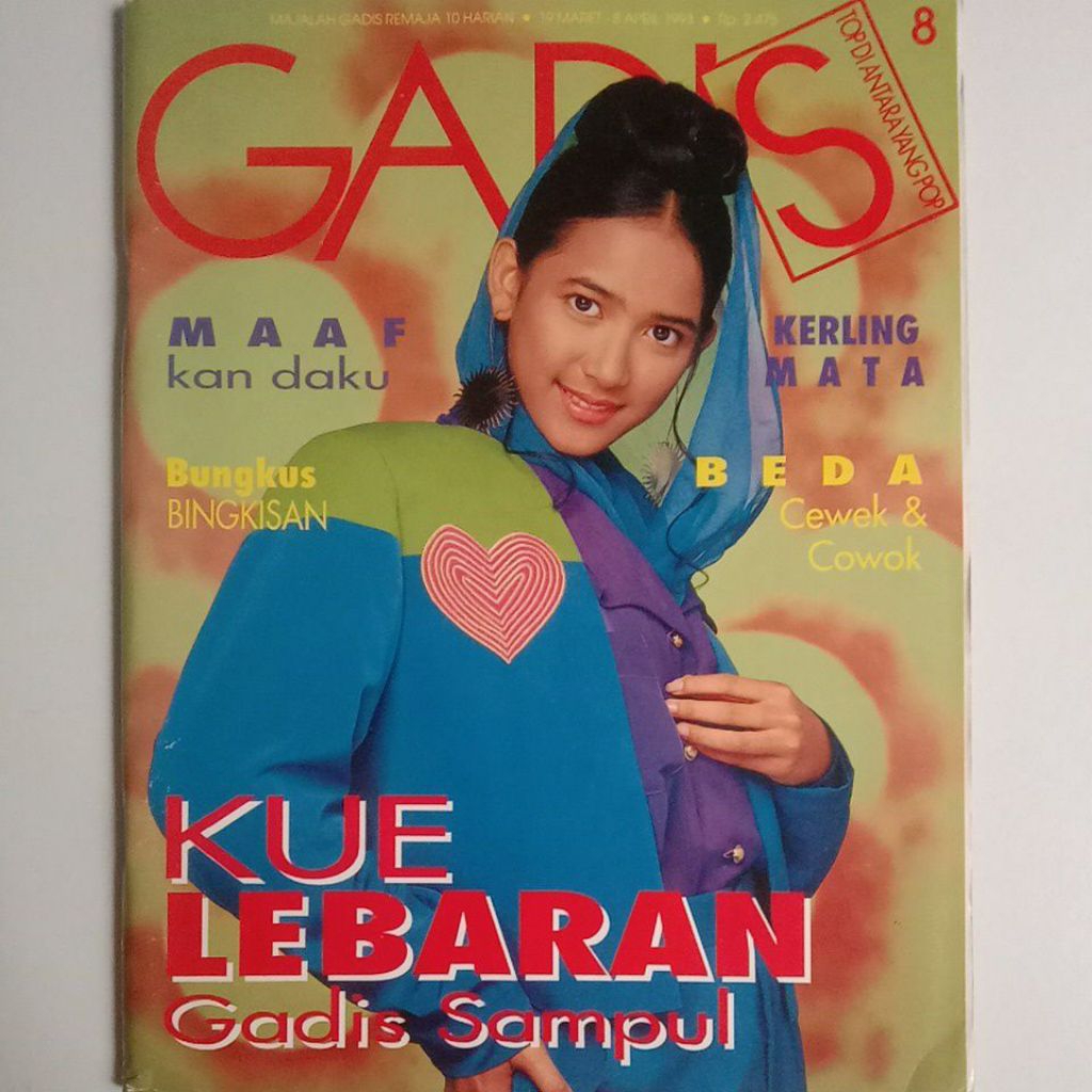 Majalah Gadis Tahun 1993 Cover Marcellina Widyasari (Pra Unggulan Gadsam'92)