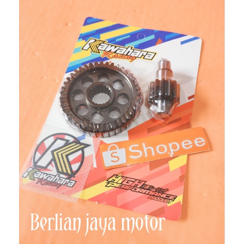 Gigi rasio/gear box racing kawahara buat mio lama/mio sporty/mio soul/mio smile/nuovo ukuran 14/40 1