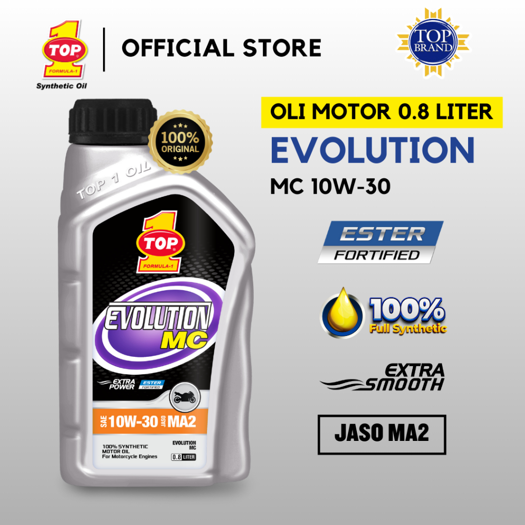 Oli Motor EVOLUTION MC SAE 10W-30 0.8L - Supra GTR - CB 150R - Satria