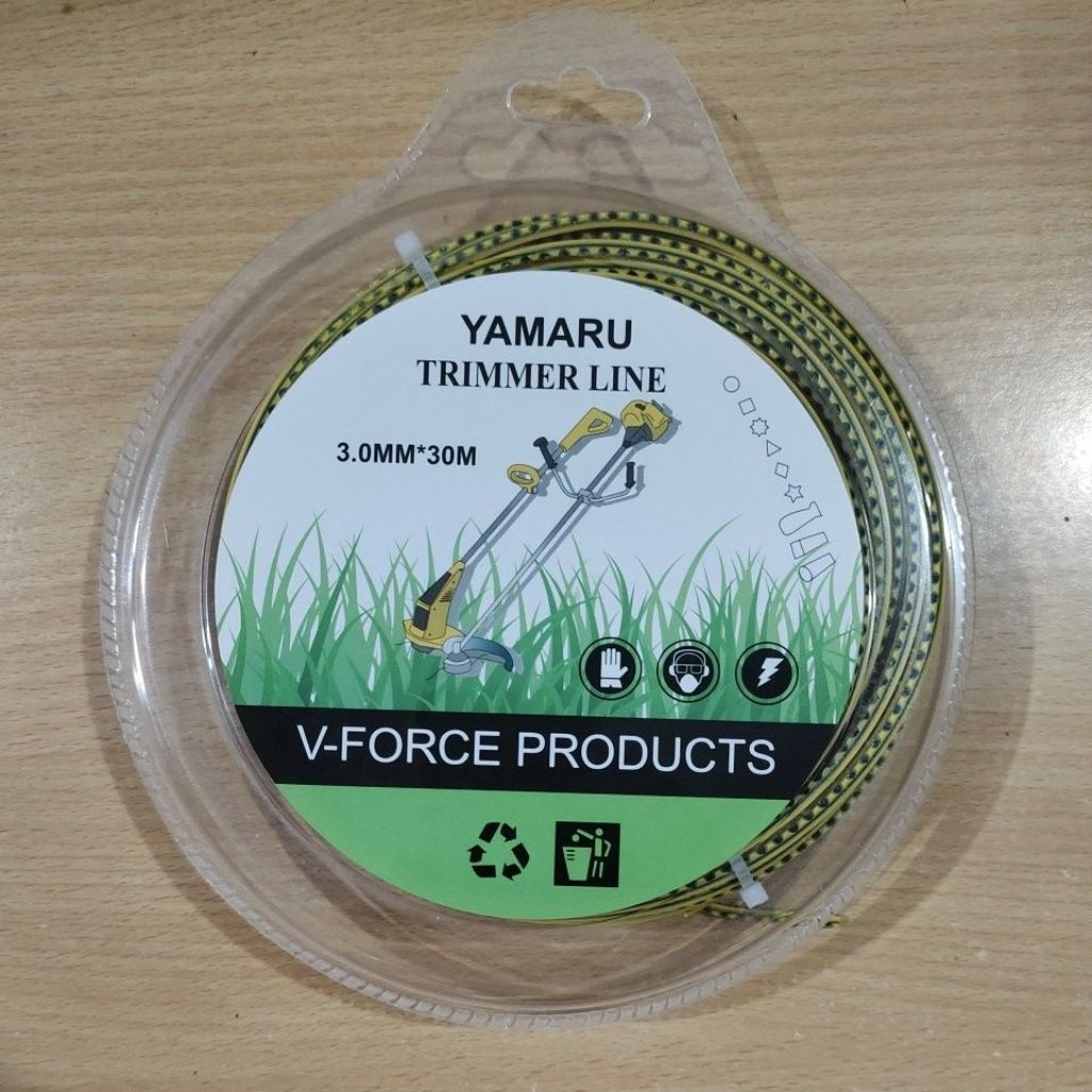 senar mesin potong rumput 3mmx30meter model gerigi