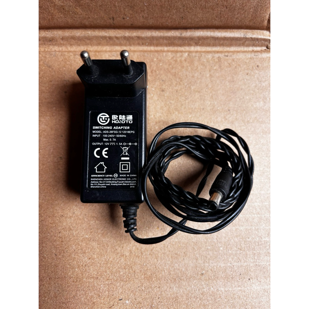 adaptor 12V 1,5ampere