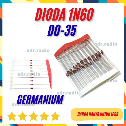 Dioda DIODE 1N60 1N 60 SMALL SIGNAL SHOTTKY DO-35 Dioda Germanium