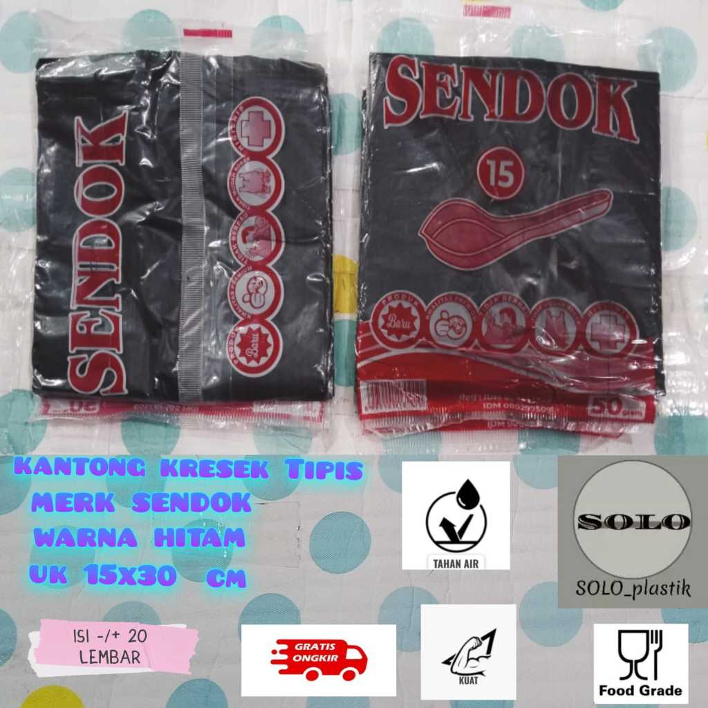 kantong Plastik Kresek Hitam uk 15 Sendok kresek hitam kecil/Tipis plastik hitam uk 15 /tidak mudah 
