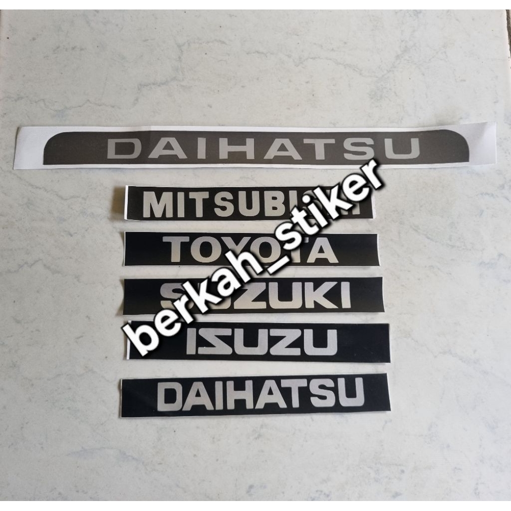 stiker sticker tulisan toyota/stiker tulisan buat atas plat nomer belekang/stiker plat nomer belakan