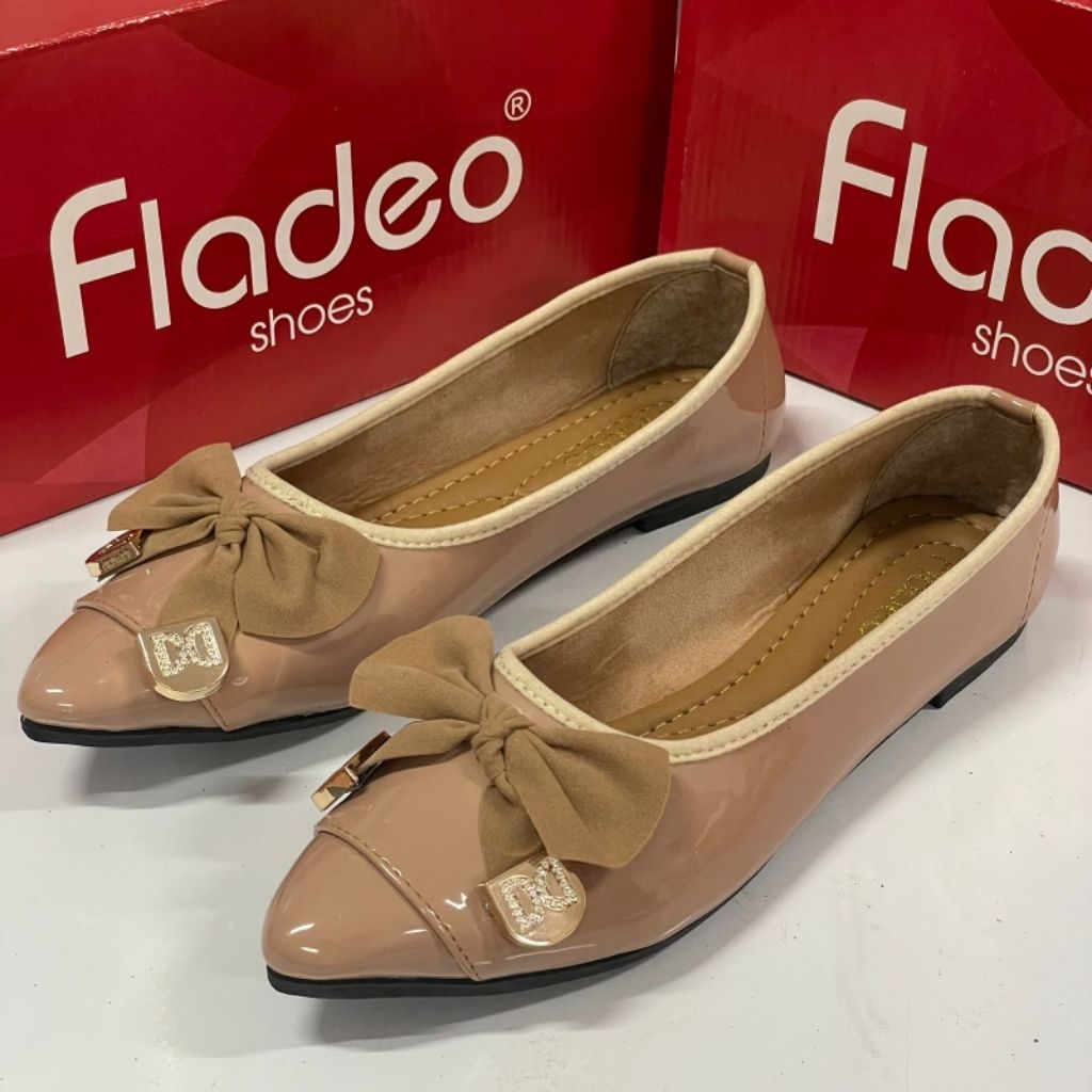 Flatshoes wanita Terbaru Fladeo Q013 Grade ORI Tali Pita Berkualitas