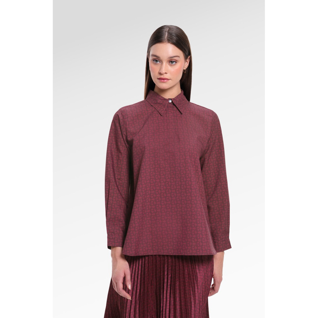 New BJ Monogram Polo Shirt n Rok (One Set) Red Tide L