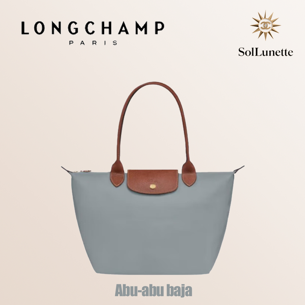 LONGCHAMP Produk Terbaru 2025 Le Pliage Original Size L - Warna Abu-abu Baja