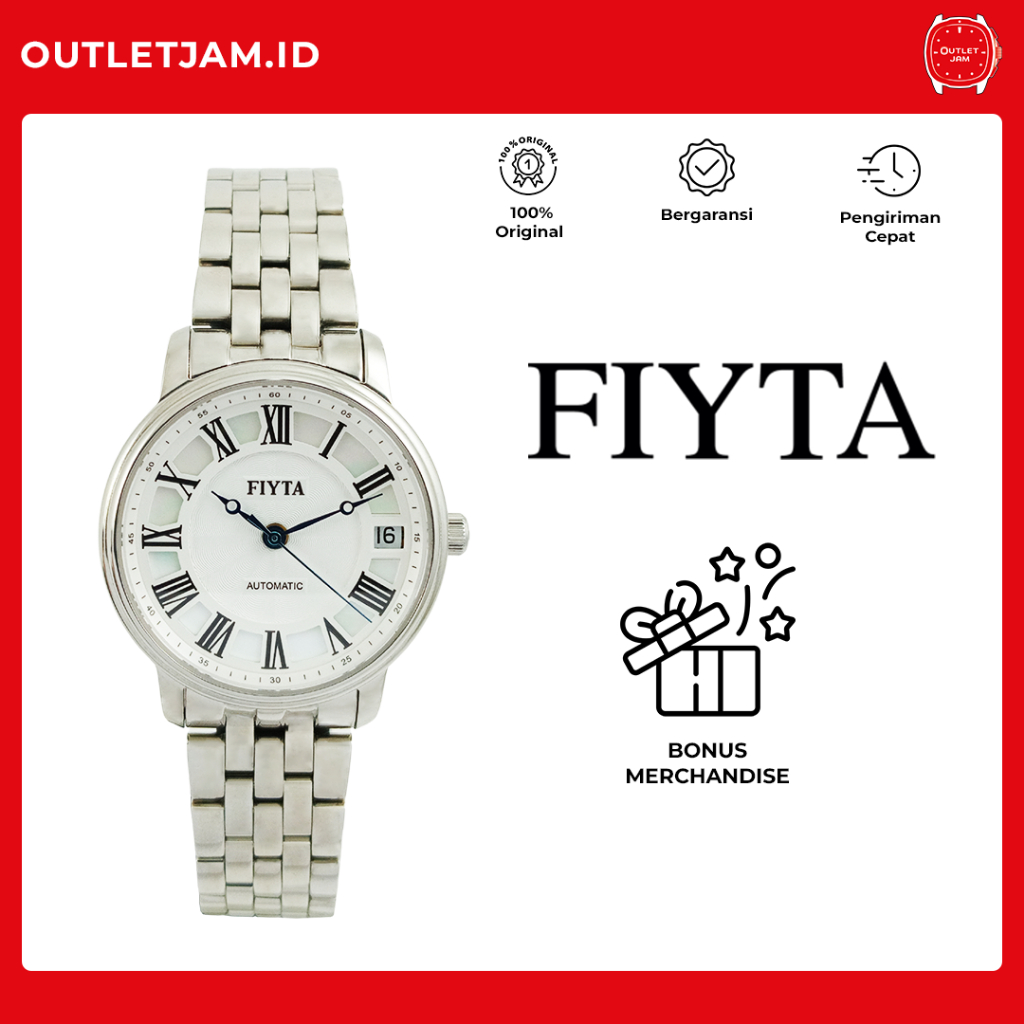 Jam Tangan Wanita FIYTA Classic Lady Automatic Original LA8302.WW Stainless Steel
