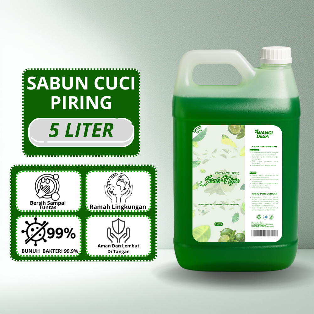 WD - Sabun Cuci Piring 5 Liter Profesional Jeruk Nipis Liquid Dishwash / Cairan Pencuci Piring Busah