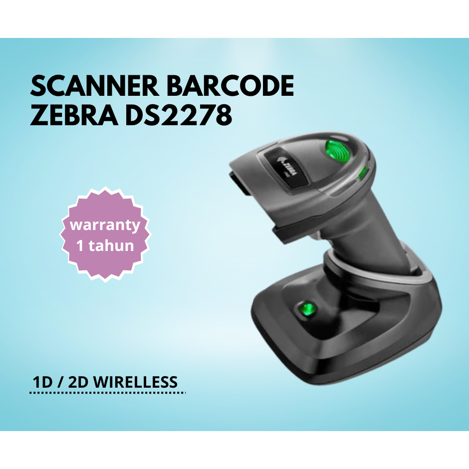 Zebra DS2278 Wireless Barcode Scanner 1D 2D Bluetooth