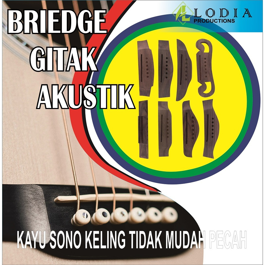 Bridge Gitar Akustik Bahan Kayu Sono Keling