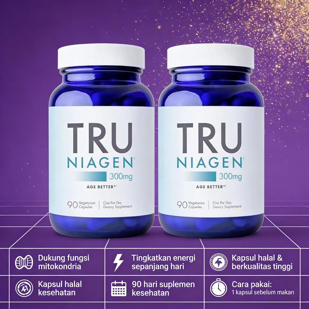 Tru Niagen Vitamin B3 | Dukung Kesehatan Otak & Otot Aktif