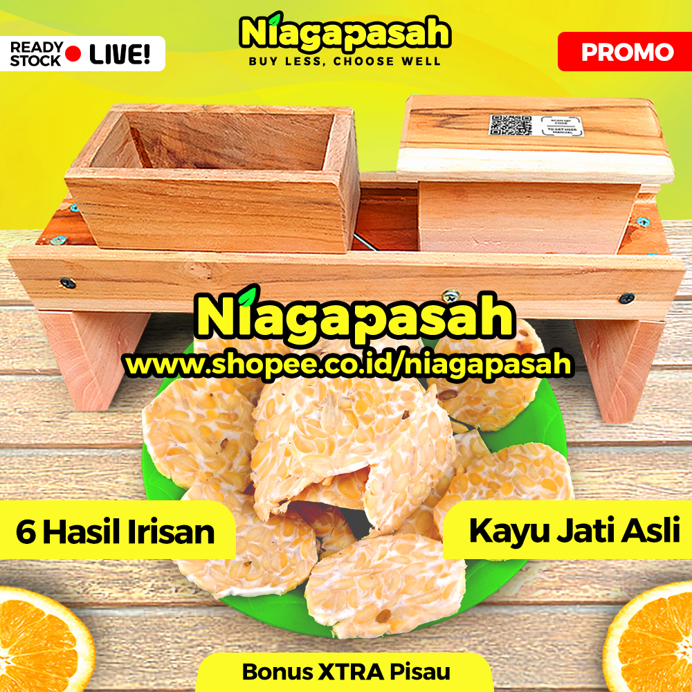 Pasrahan Tempe Mendoan Tempe Keripik Bawang Cabai Bumbu Serbaguna - 6 In 1 Slicer