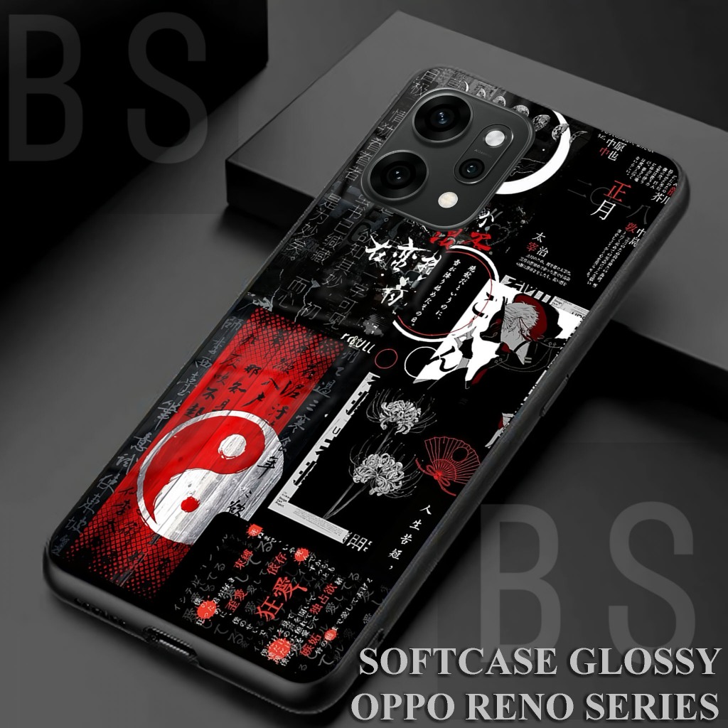 [ AF30 CHINESE WRITING ]Case Glossy HD  Oppo RENO 10/10 PRO/10 PRO PLUS/11/11 PRO/11F/12//12 PRO/12 