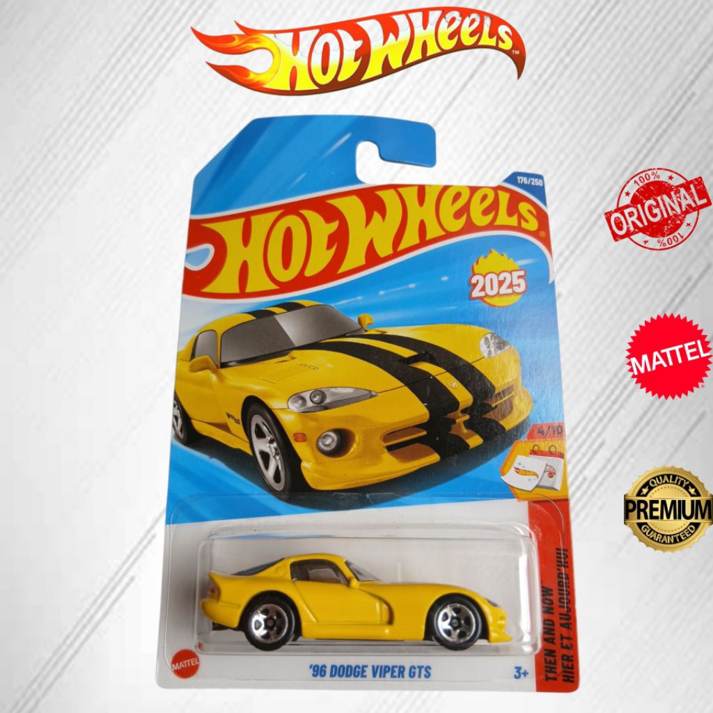 Hot Wheels 96 Dodge Viper GTS Kuning Strip Hitam 2025