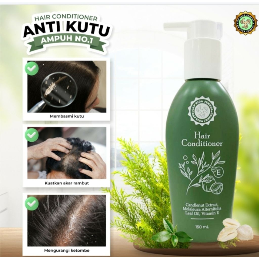 KONDISIONER CAP TIGA JEMPOL + OBAT KUTU RAMBUT CAP TIGA JEMPOL 30ML