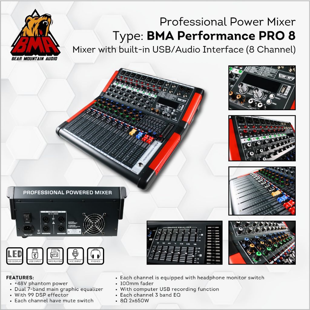 POWER MIXER PERFORMANCE 8P BMA / POWER MIXER BMA