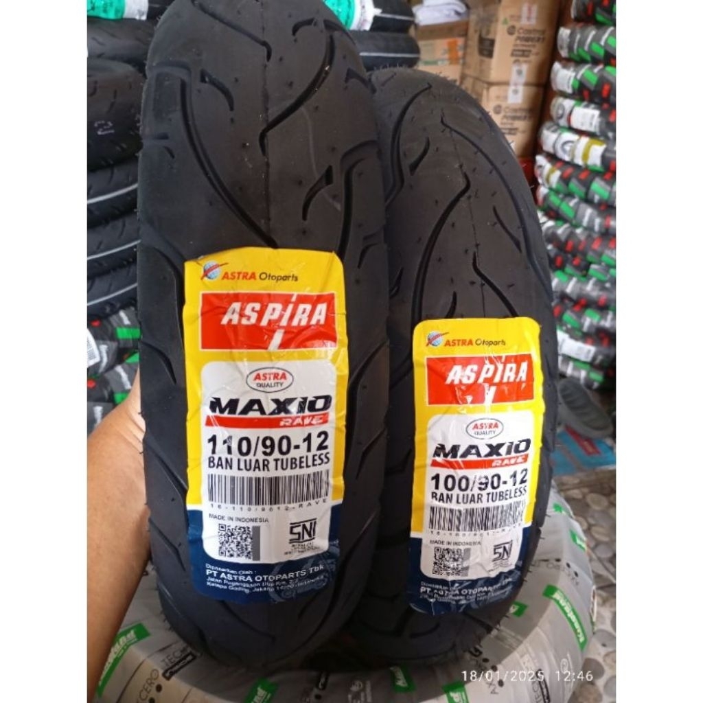 BAN MATIC RING 12 ASPIRA MAXIO RAVE 100/90, 110/90 TUBELESS