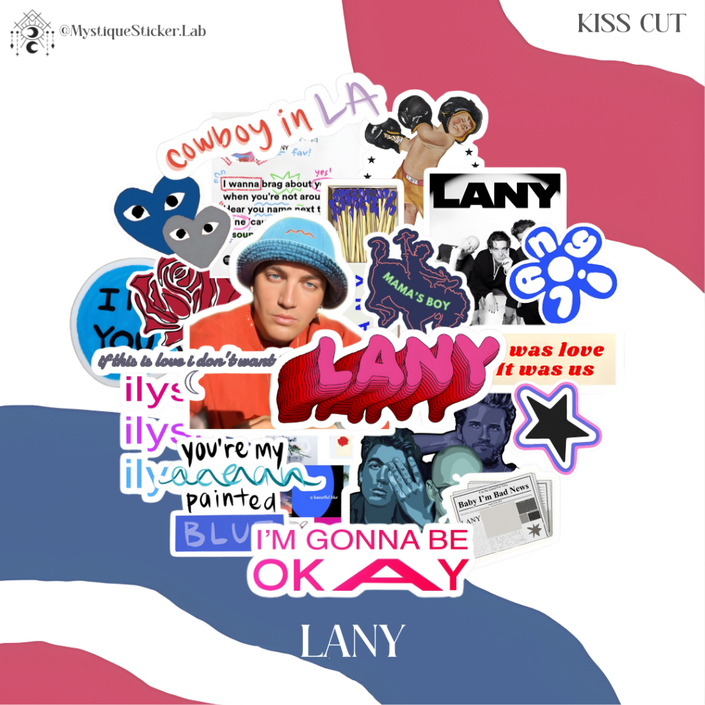 [READY] Sticker LANY Pack | 21Pcs | Kertas A6 | Vinyl Glossy + Laminasi | Tahan Air & Tahan Lama