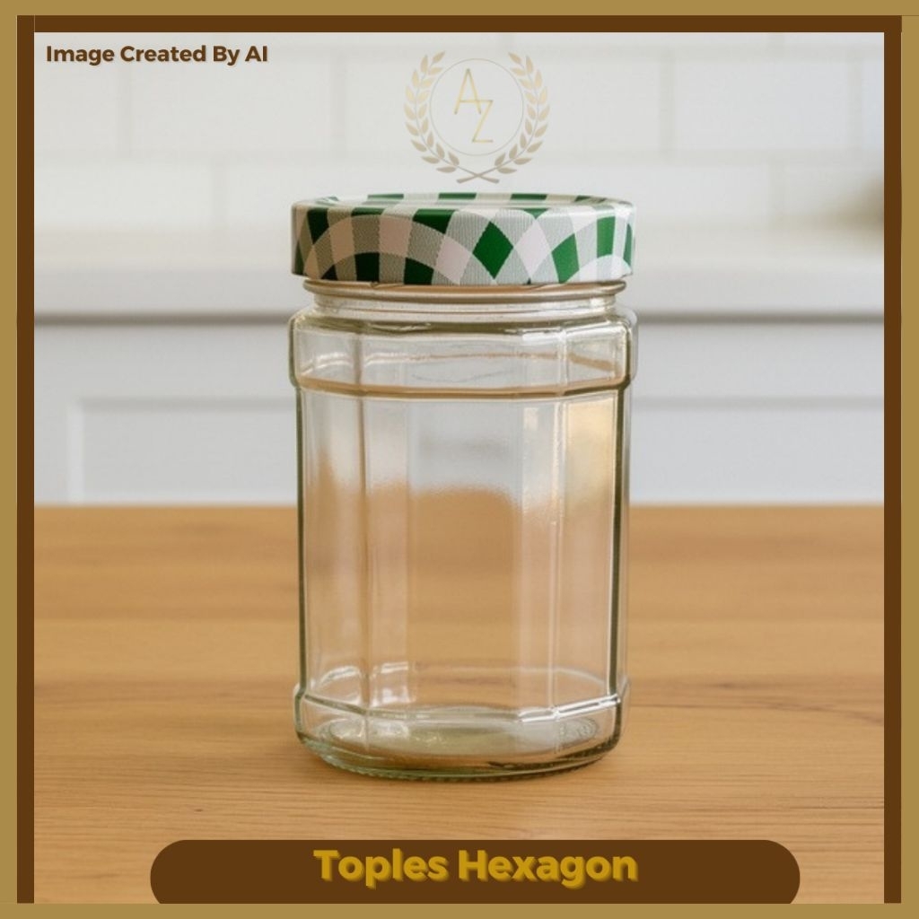 Toples Hexagon Tutup plastik dengan corak persegi - 1 pcs kapasitas teko 1L dengan bentuk memanjang