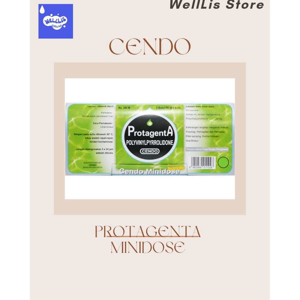 Cendo Protagenta Minidose 0.6 ml / Obat Tetes Pelumas Mata / Air Mata Buatan