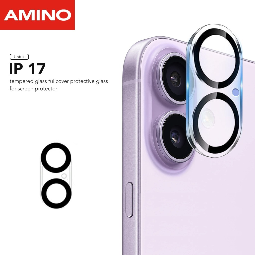 AMINO Tempered Glass Kamera Screen Protector Untuk Iphone 17 6.3 inch Full Screen