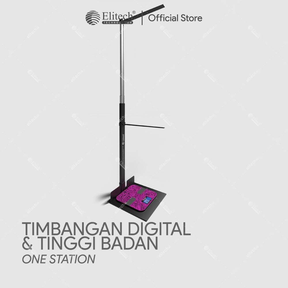 ELITECH Timbangan Badan Digital dan Tinggi Badan One Station