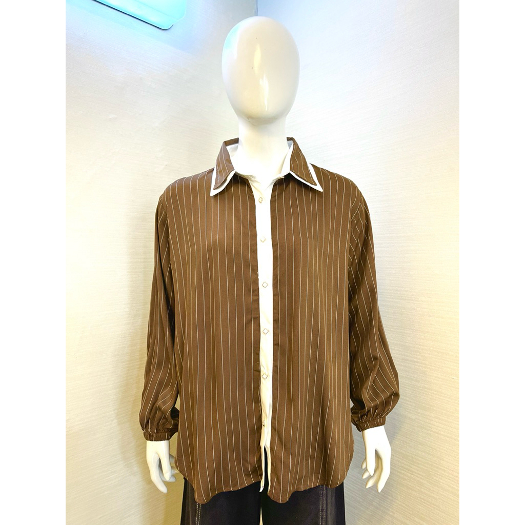 Kemeja Garis Kayaka - Premium Quality