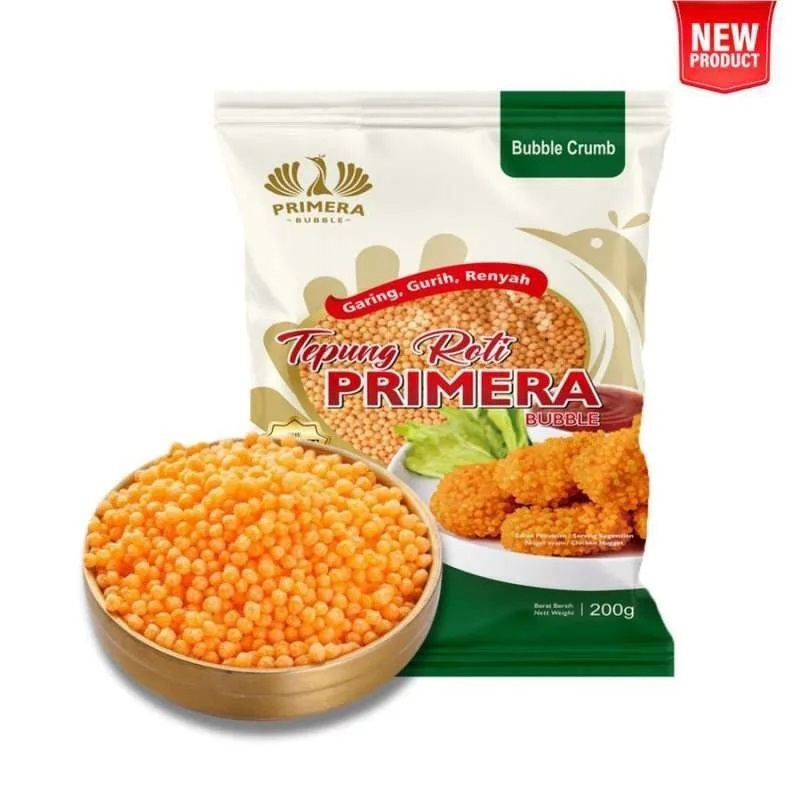 Primera Bubble Crumb 200gr (kemasan asli) / tepung roti bulat