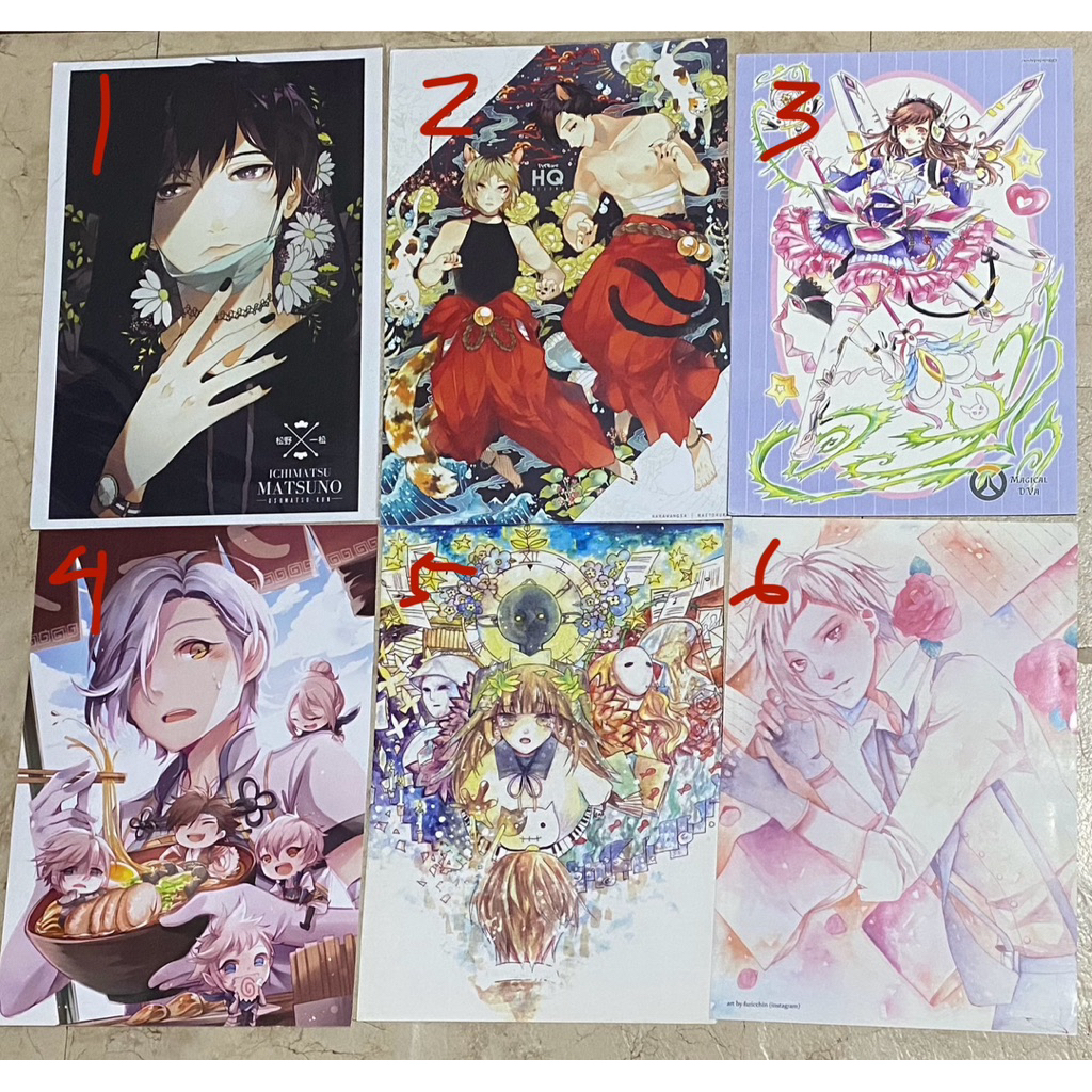 [MOHON BACA DESC] CLEARANCE SALE - Preloved - Various Anime Art Prints & Sticker Originals Fire Embl