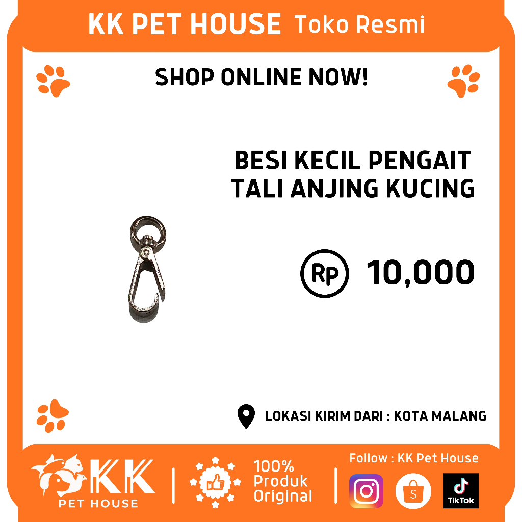 0172-BESI KECIL PENGAIT TALI ANJING KUCING