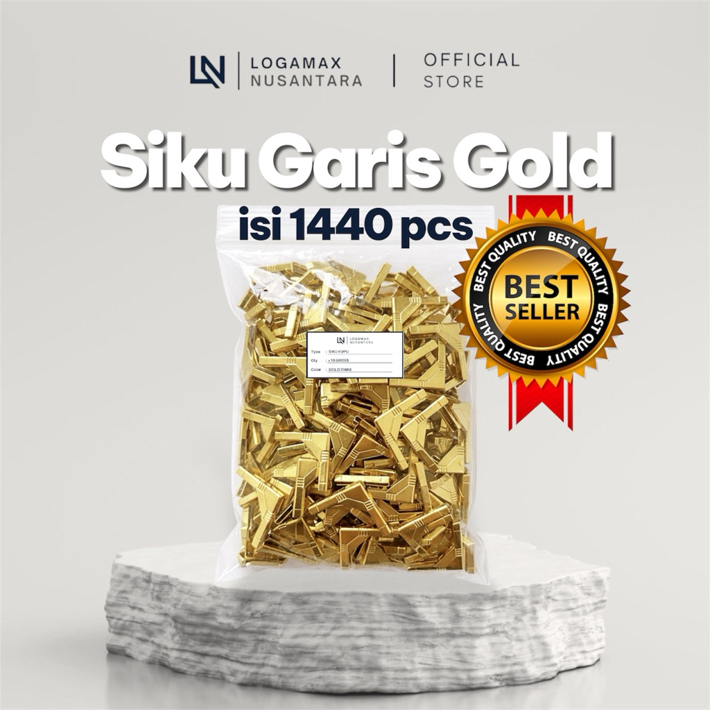 TERLARIS (10 GROSS / 1.440 PCS) SIKU GARIS LOGAMAX/ SIKU SUDUT BUKU / SIKU BUKU WISUDA / SIKU BUKU