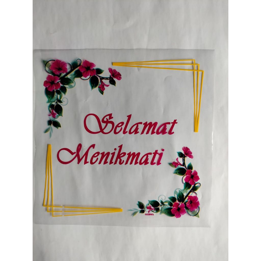 SM plastik selamat menikmati uk 20x20 isi 50 selamat makan plastik